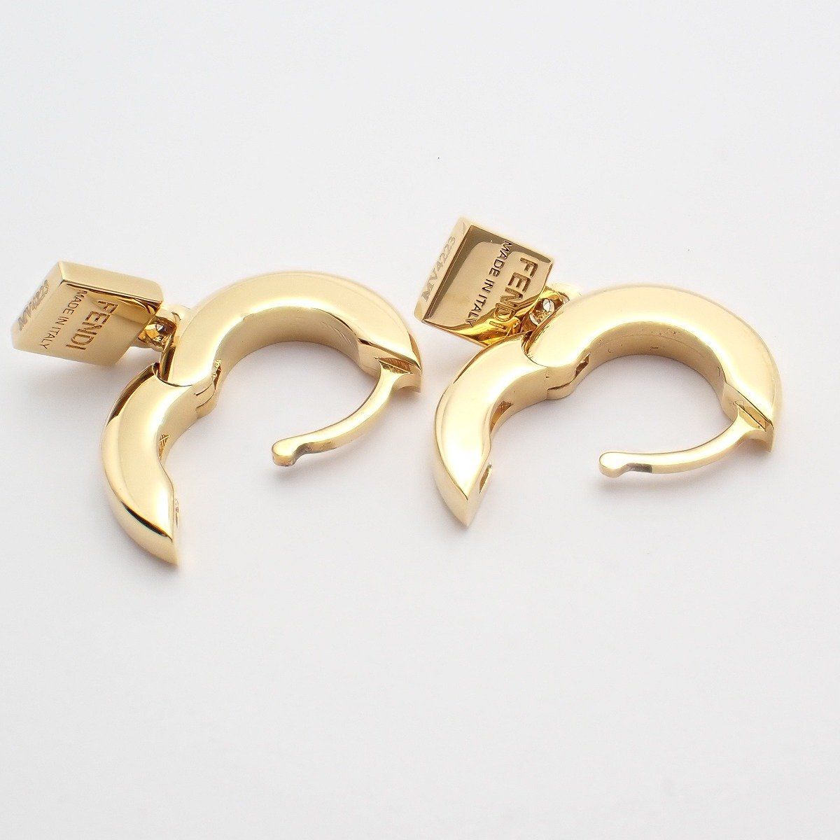 Fendi Forever Hoop Earrings Gold — view 3