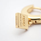 Fendi Forever Hoop Earrings Gold — view 4