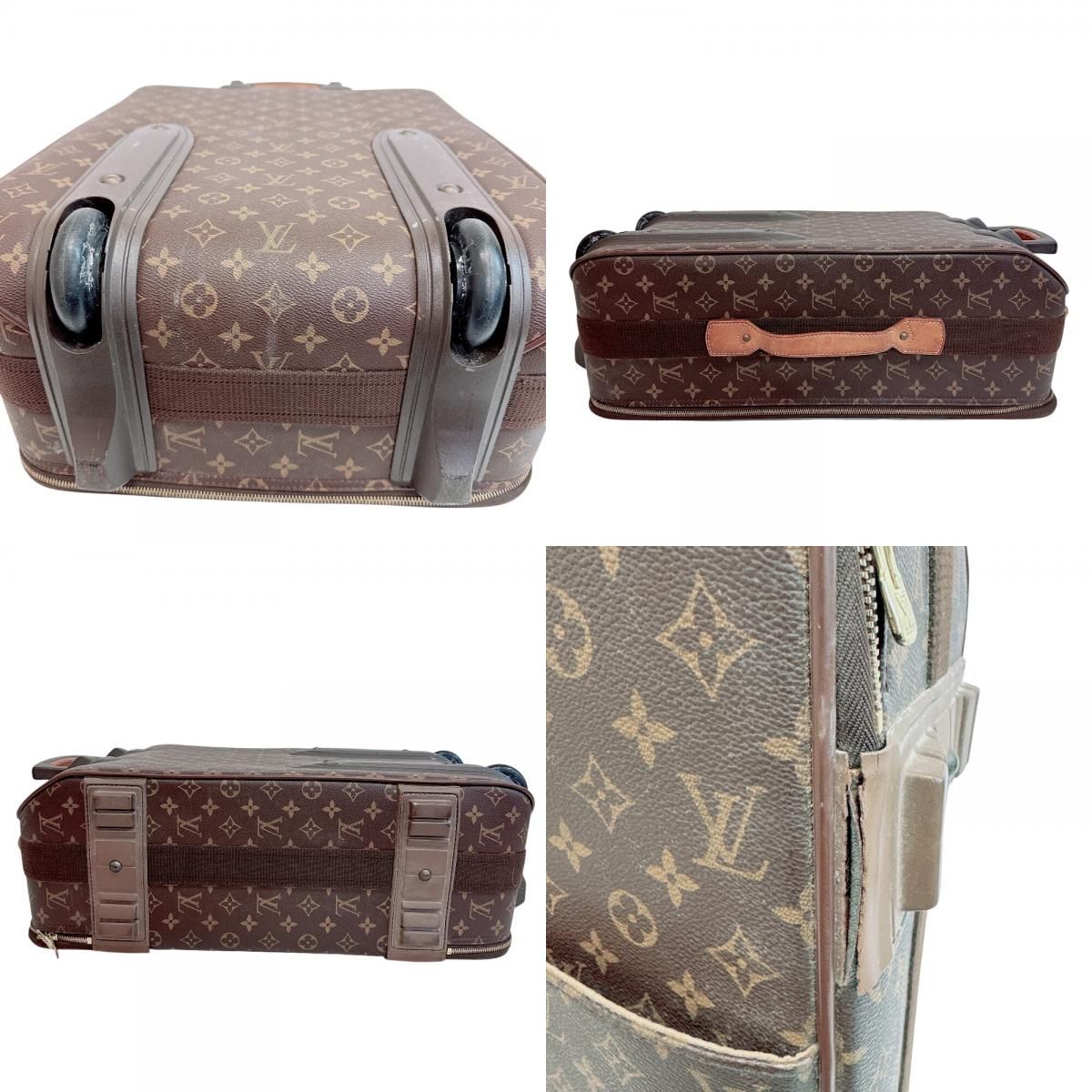 Louis Vuitton Pegase 60 Monogram Leather Travel Bag Brown — view 7