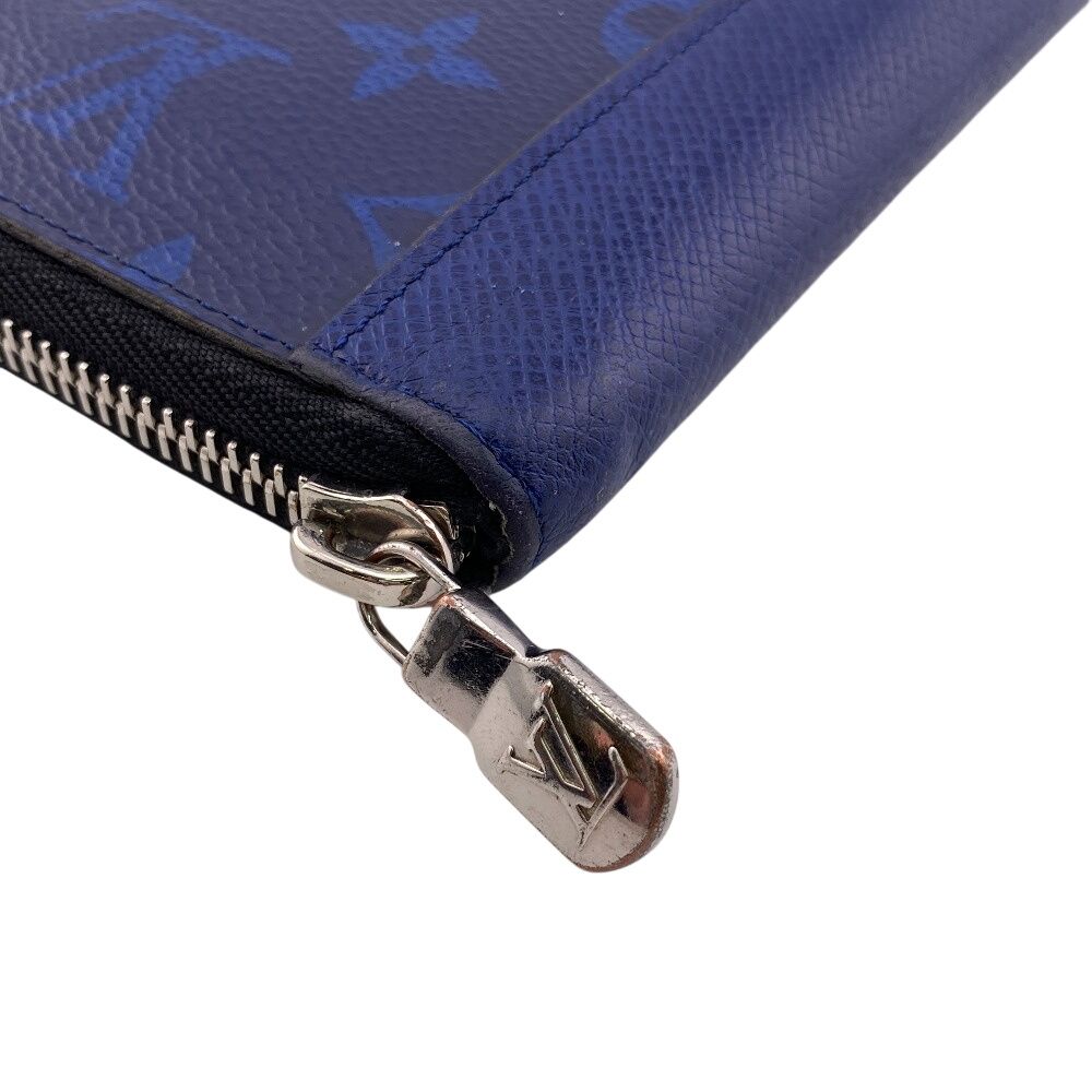 Louis Vuitton Zippy Wallet Vertical Taigarama Leather Blue — view 3