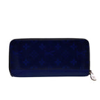 Louis Vuitton Zippy Wallet Vertical Taigarama Leather Blue — view 2
