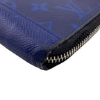 Louis Vuitton Zippy Wallet Vertical Taigarama Leather Blue — view 4