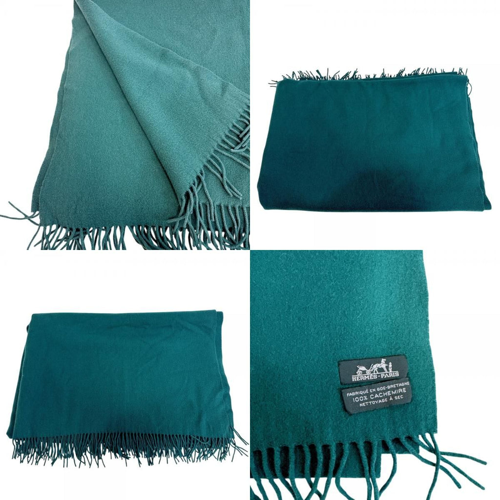 Hermes Cashmere Scarf Green — view 8