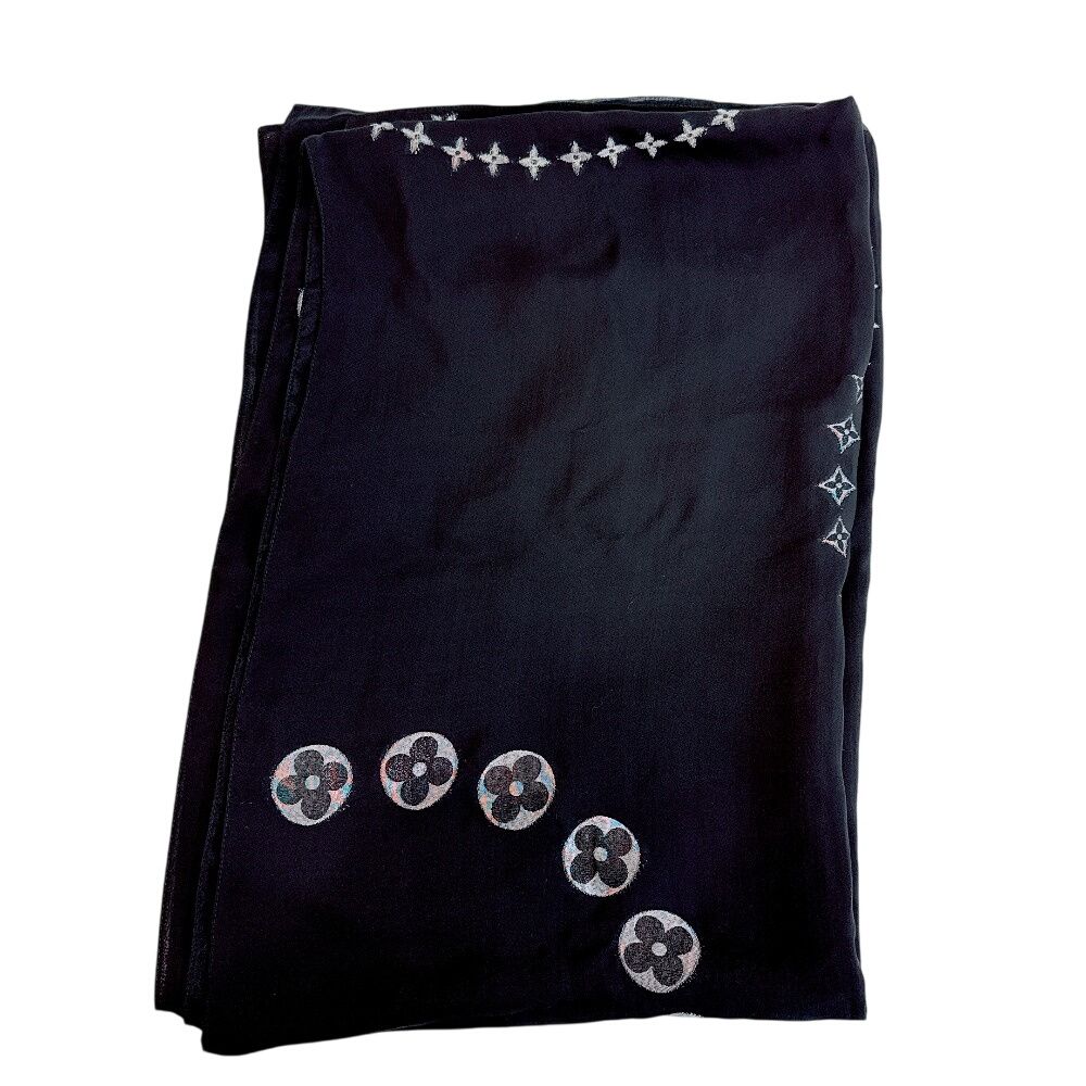 Louis Vuitton Etole Monte Carlo Cashmere Shawl Black — view 3