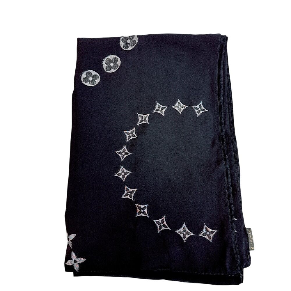 Louis Vuitton Etole Monte Carlo Cashmere Shawl Black — view 6