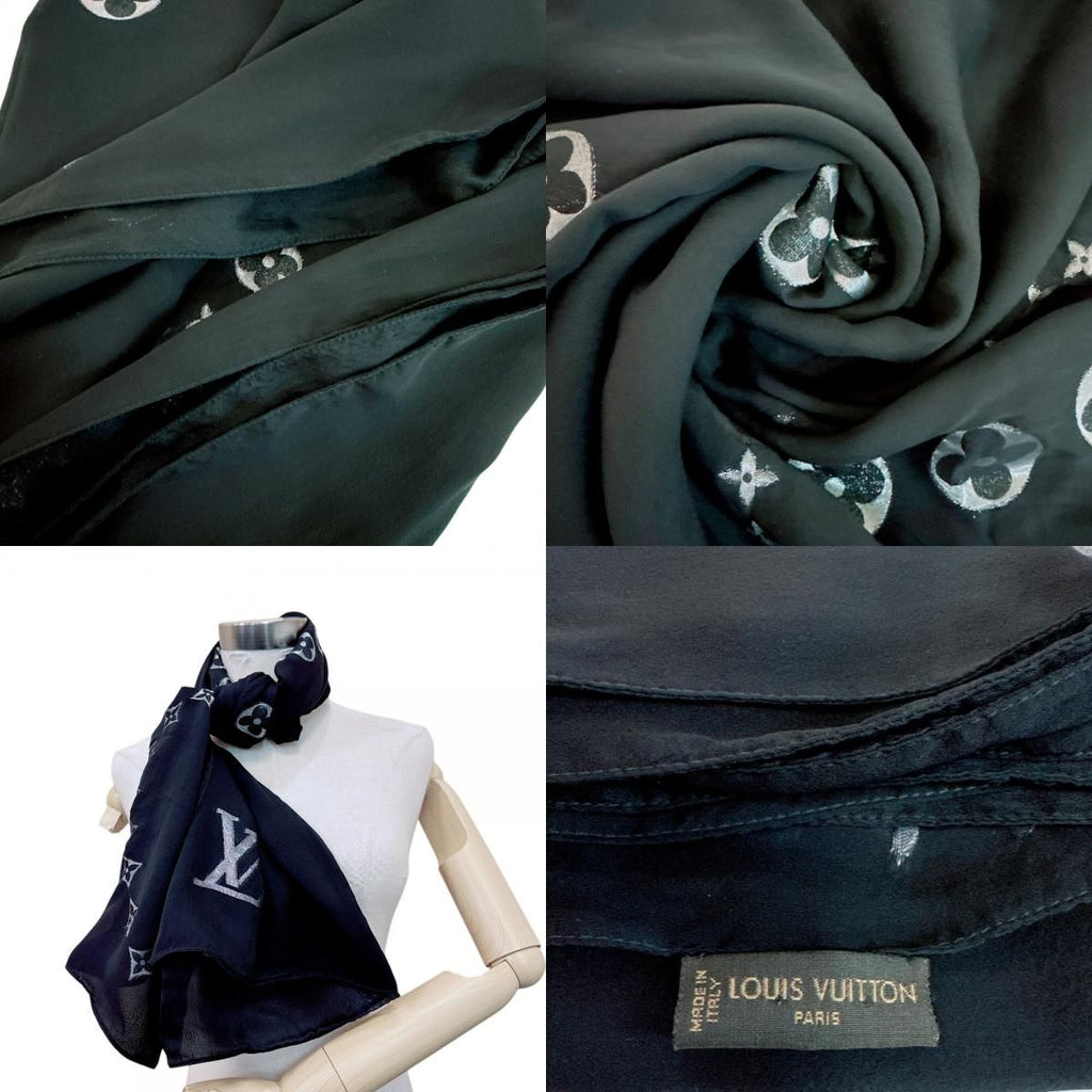 Louis Vuitton Etole Monte Carlo Cashmere Shawl Black — view 8