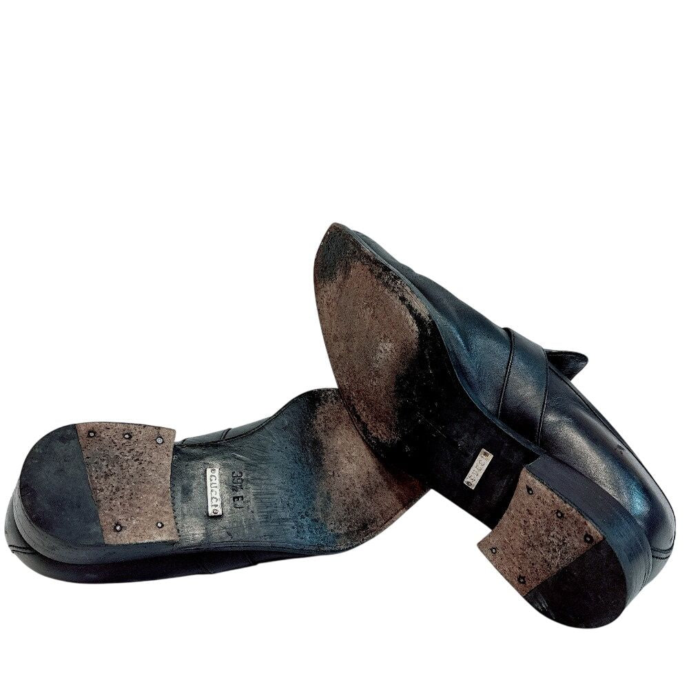 Gucci Business Shoes Interlocking Leather Black — view 5