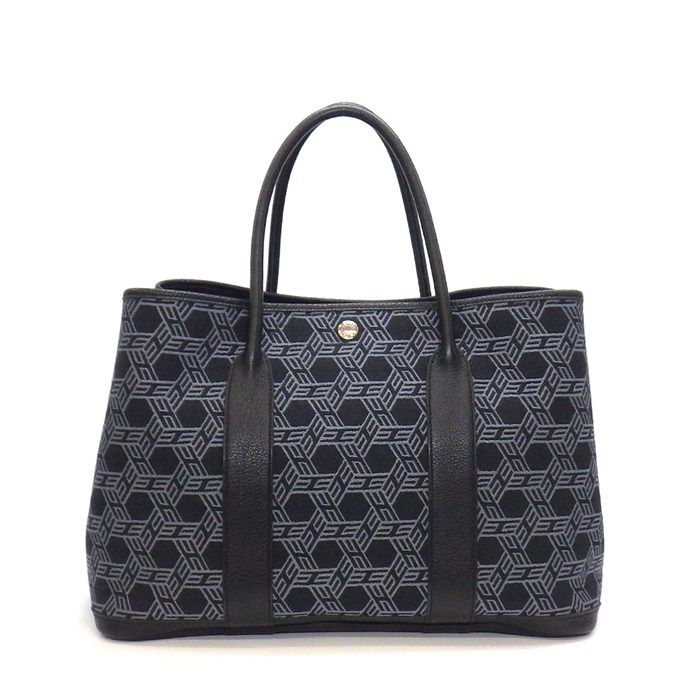 Hermes Tote Garden Party PM Navy Towarso Ash Buffalo Skipper — view 2