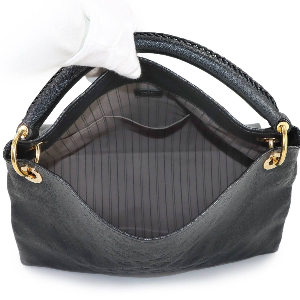 Louis Vuitton Monogram Empreinte A-z-mm Shoulder Bag Leather Noir Black — view 6