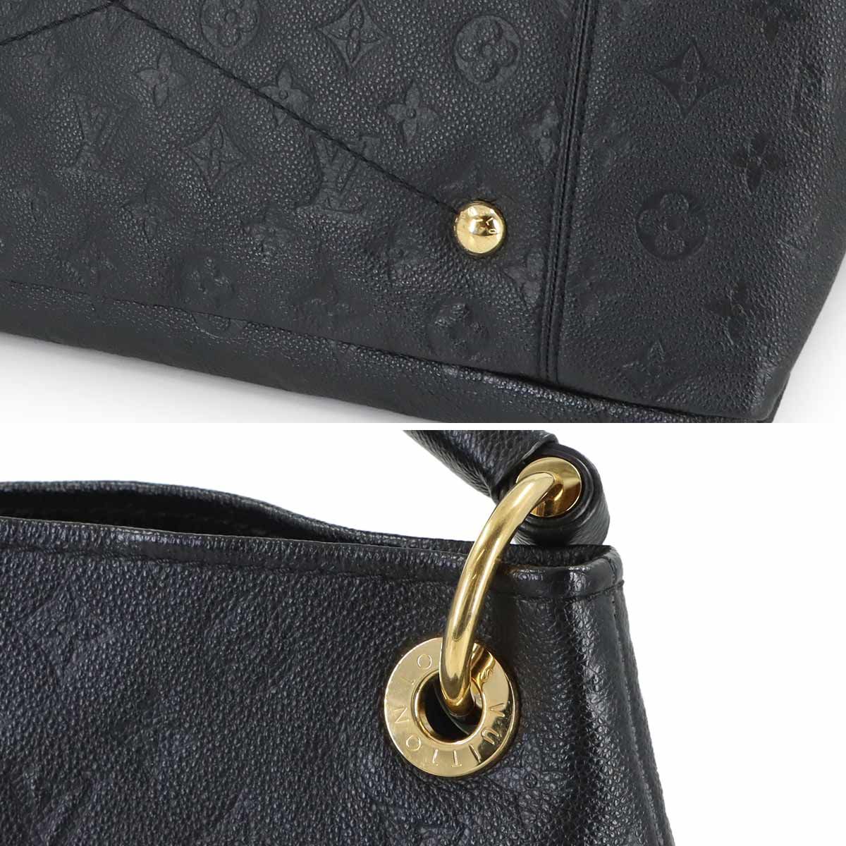 Louis Vuitton Monogram Empreinte A-z-mm Shoulder Bag Leather Noir Black — view 9