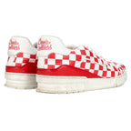 Louis Vuitton LV Trainer Damier Check Cles the Sneakers 7.5 White Red — view 2