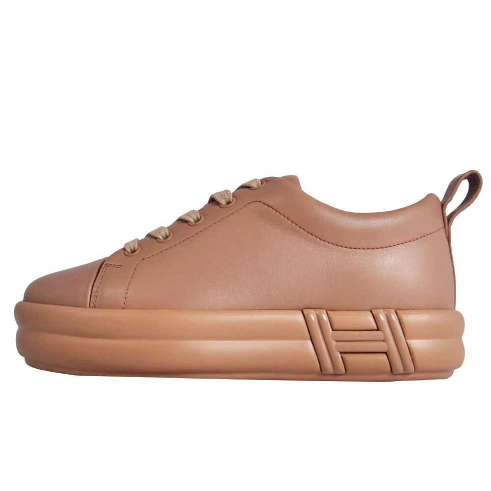 Hermes Sneakers Happy Leather Pink Beige — view 7