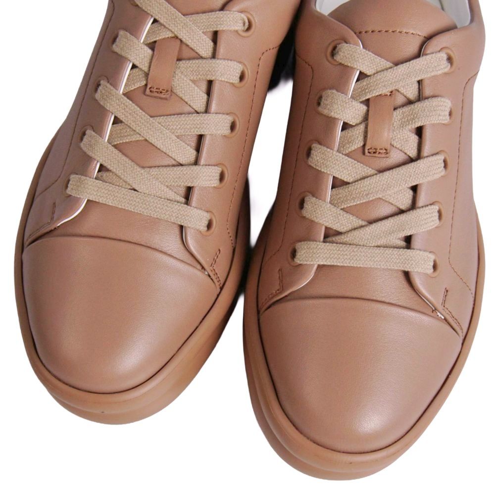 Hermes Sneakers Happy Leather Pink Beige — view 3