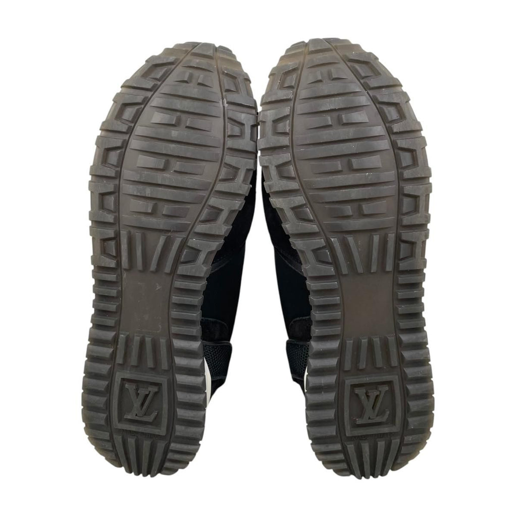 Louis Vuitton Sneakers Run Away 36.5 LV Circle Logo Suede Mesh Black — view 6
