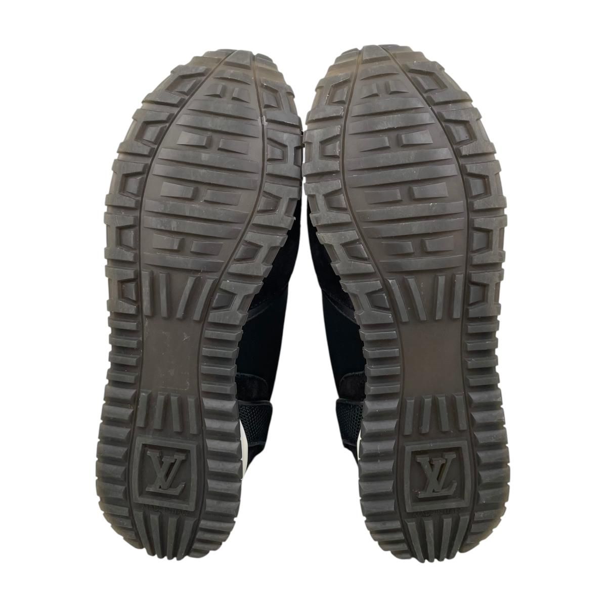 Louis Vuitton Sneakers Run Away 36.5 LV Circle Logo Suede Mesh Black — view 6