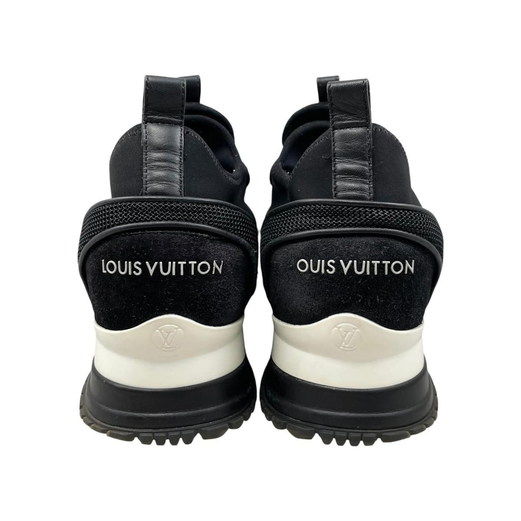 Louis Vuitton Sneakers Run Away 36.5 LV Circle Logo Suede Mesh Black — view 4