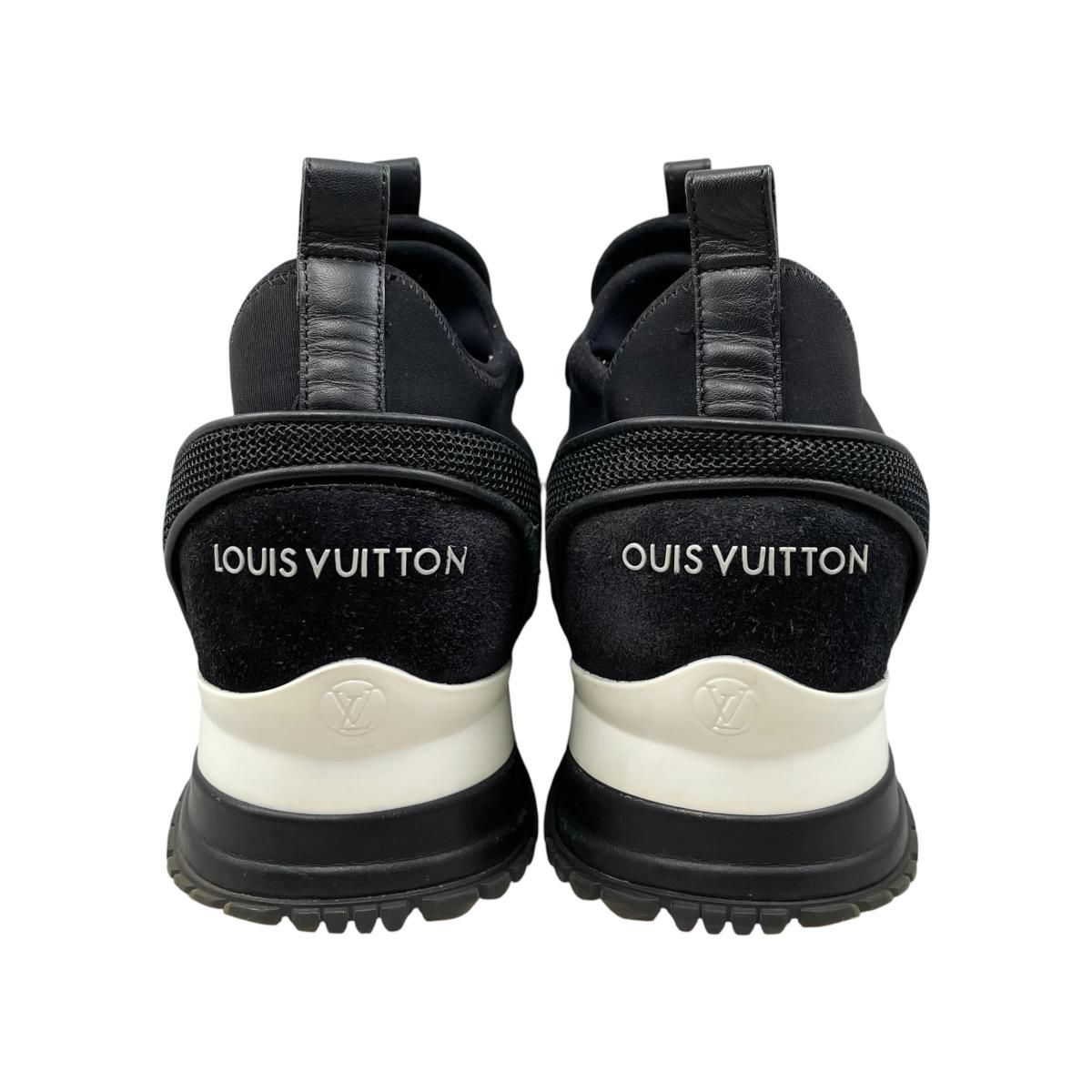 Louis Vuitton Sneakers Run Away 36.5 LV Circle Logo Suede Mesh Black — view 4