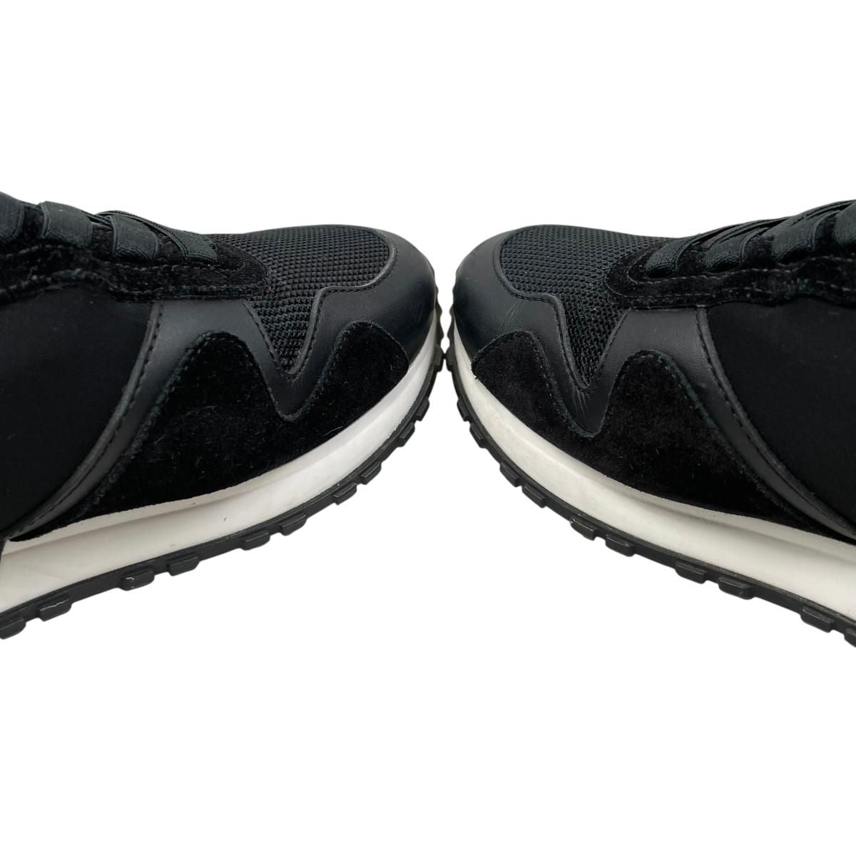 Louis Vuitton Sneakers Run Away 36.5 LV Circle Logo Suede Mesh Black — view 7