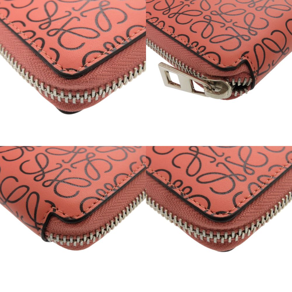 Loewe Anagram Leather Pink Bifold Wallet Black — view 3