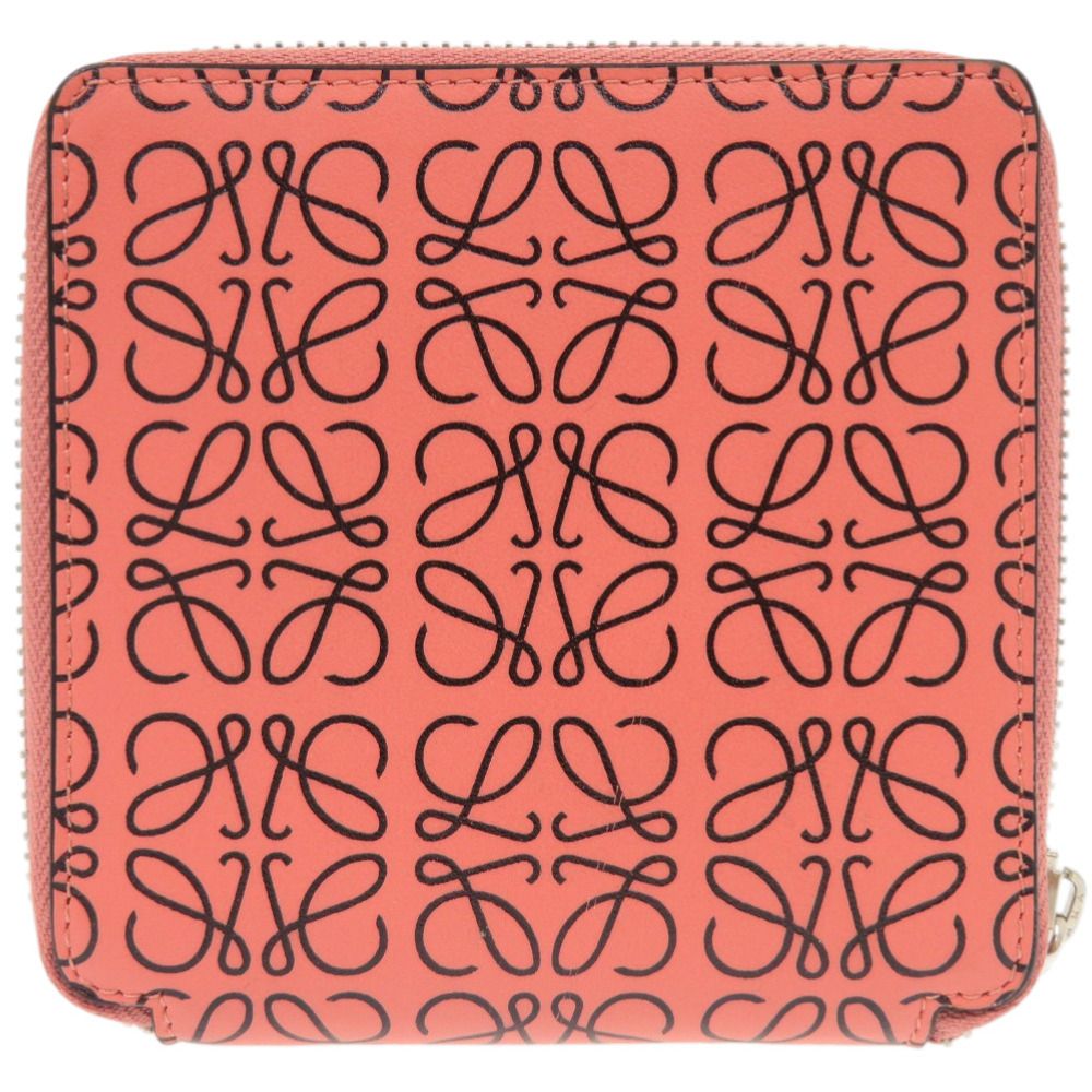 Loewe Anagram Leather Pink Bifold Wallet Black — view 2