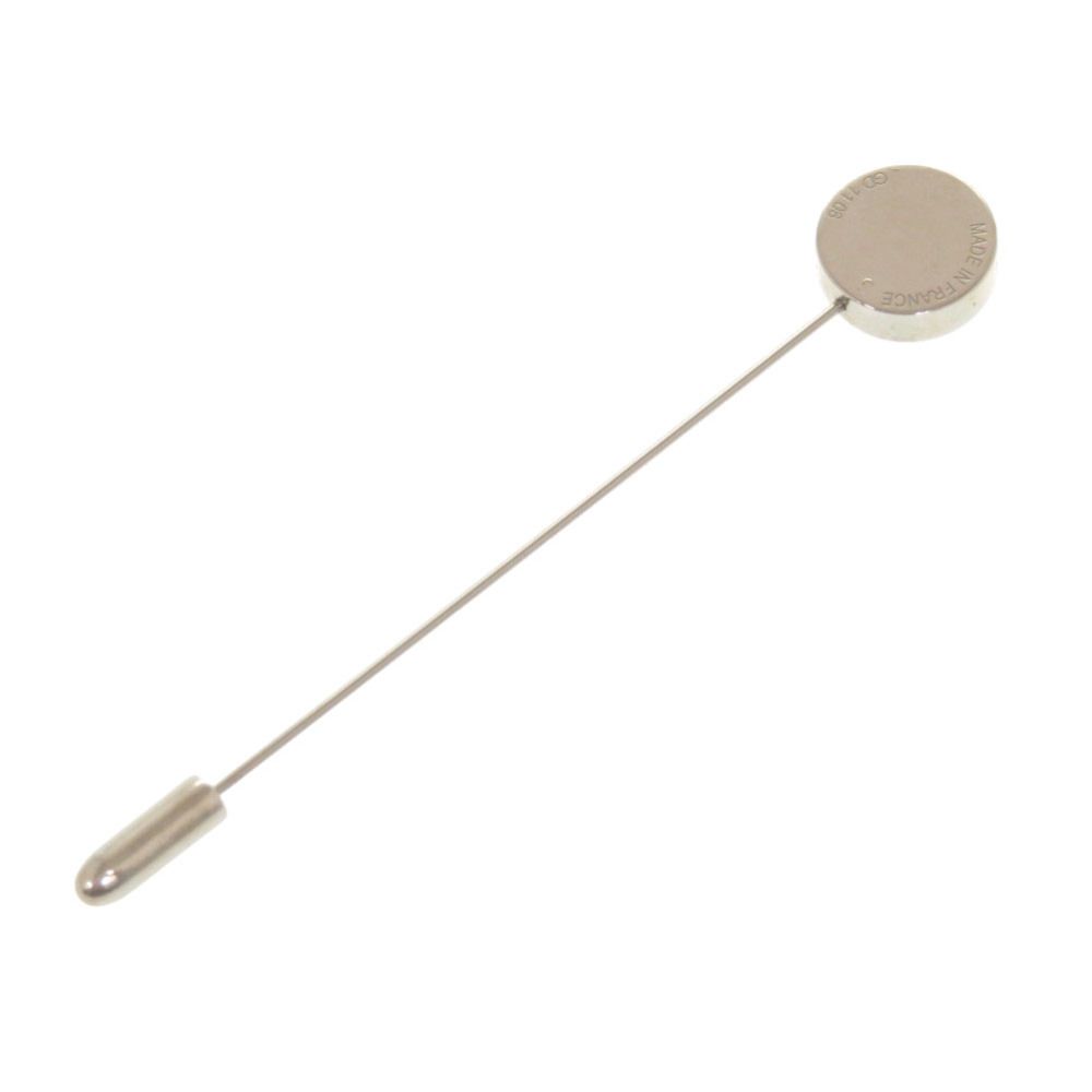 Hermes Metal White Pin Brooch — view 2