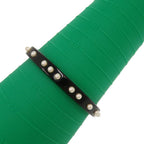 Chanel Logo Faux Pearl Plastic Black Bangle — view 6