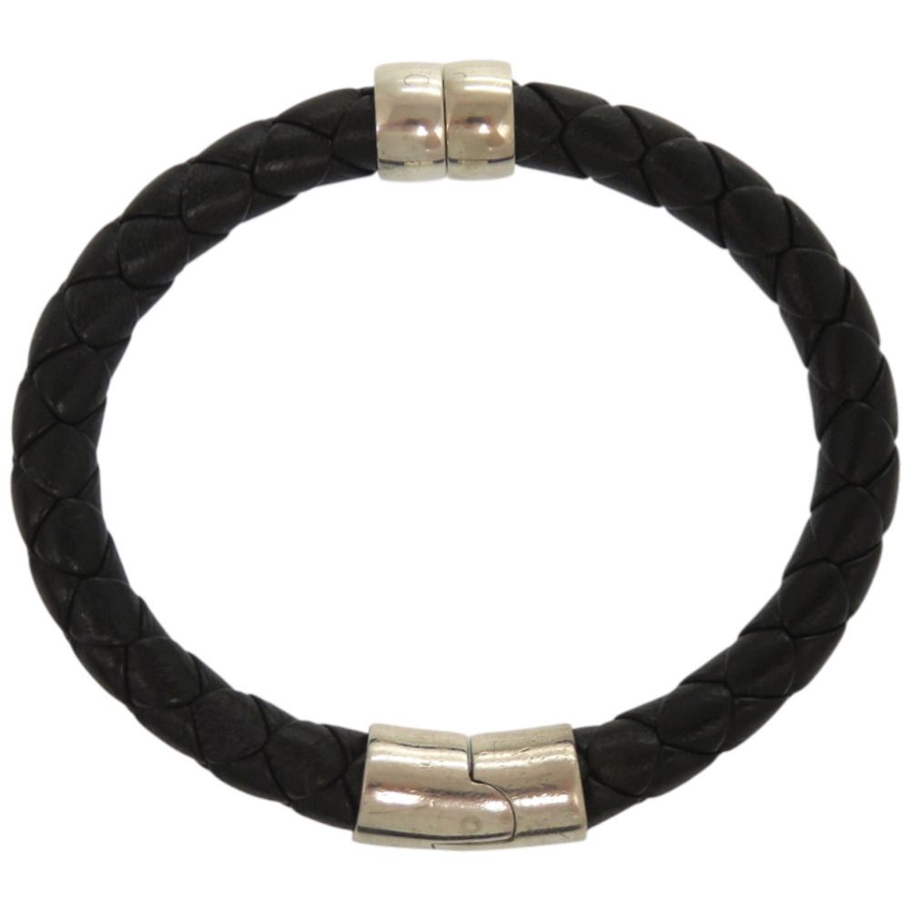Bottega Veneta Intrecciato Leather Black Bracelet — view 3