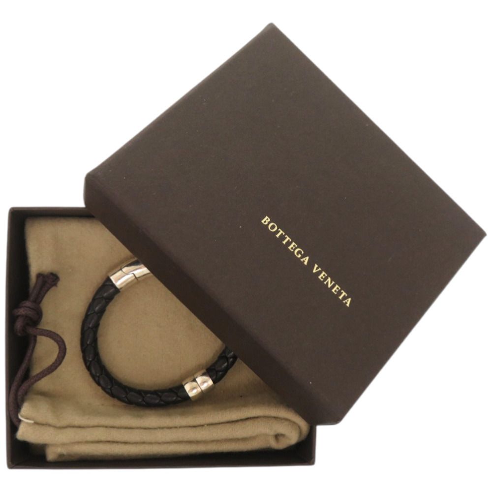 Bottega Veneta Intrecciato Leather Black Bracelet — view 2