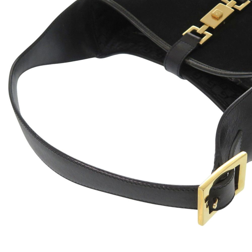 Gucci Jackie 001 Shoulder Bag Suede Leather Black — view 5