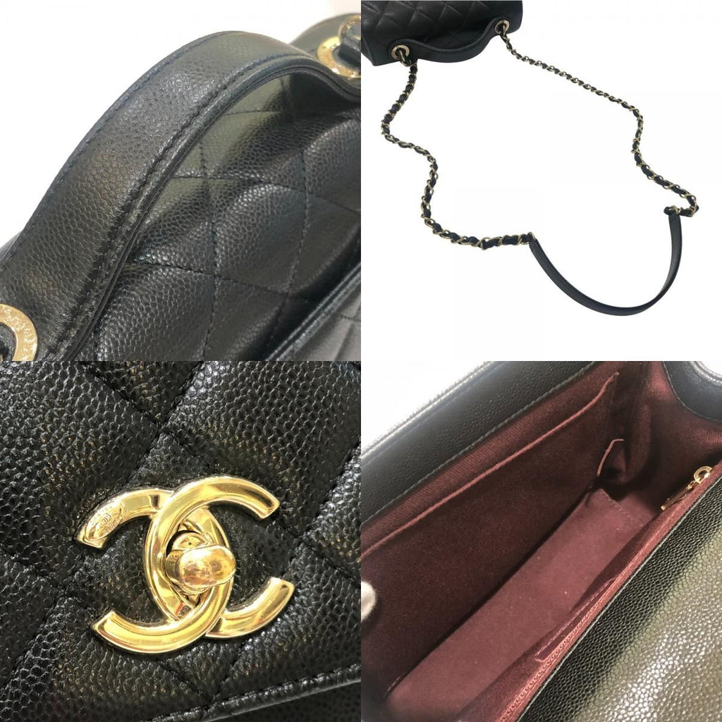Chanel Shoulder Bag Business Affinity Caviar Leather Black — view 8