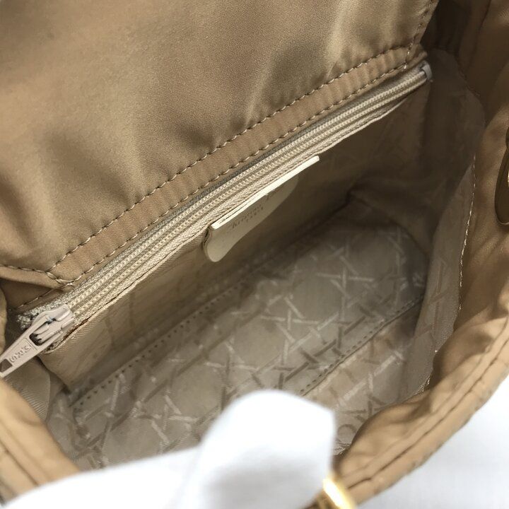 Dior Lady Cannage Nylon Canvas 2-Way Mini Small Shoulder Bag Beige — view 8