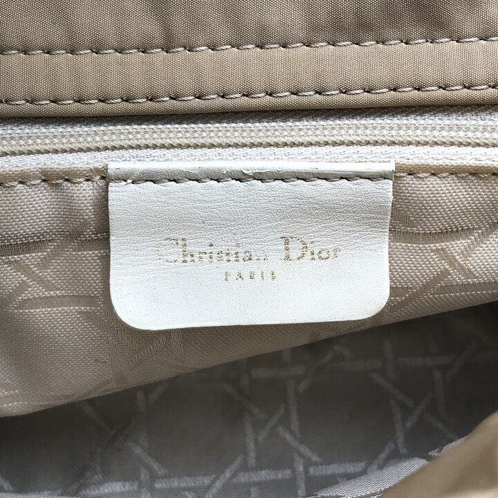 Dior Lady Cannage Nylon Canvas 2-Way Mini Small Shoulder Bag Beige — view 9