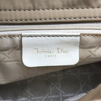 Dior Lady Cannage Nylon Canvas 2-Way Mini Small Shoulder Bag Beige — view 9