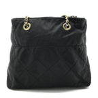 Prada Nylon Chain Tote Shoulder Bag Black Purse — view 2
