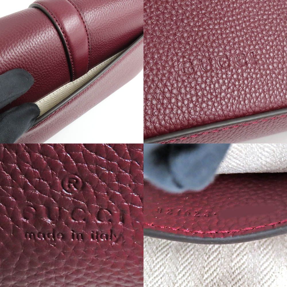 Gucci Shoulder Bag 2-Way Grain Leather Ancora Red — view 9