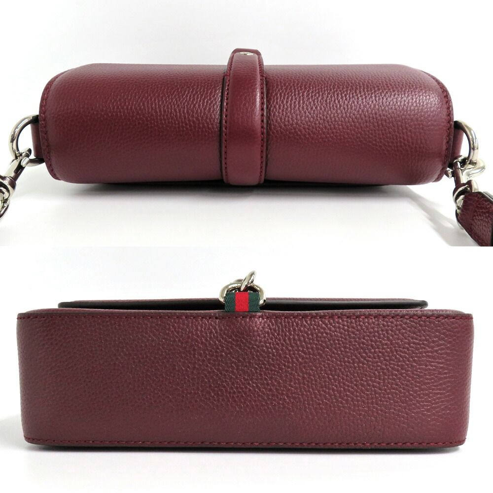 Gucci Shoulder Bag 2-Way Grain Leather Ancora Red — view 3