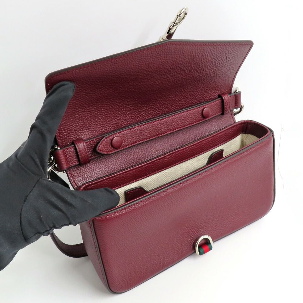 Gucci Shoulder Bag 2-Way Grain Leather Ancora Red — view 5