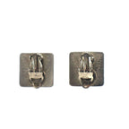 Hermes Medall Studs Earrings Set Gold Silver — view 2