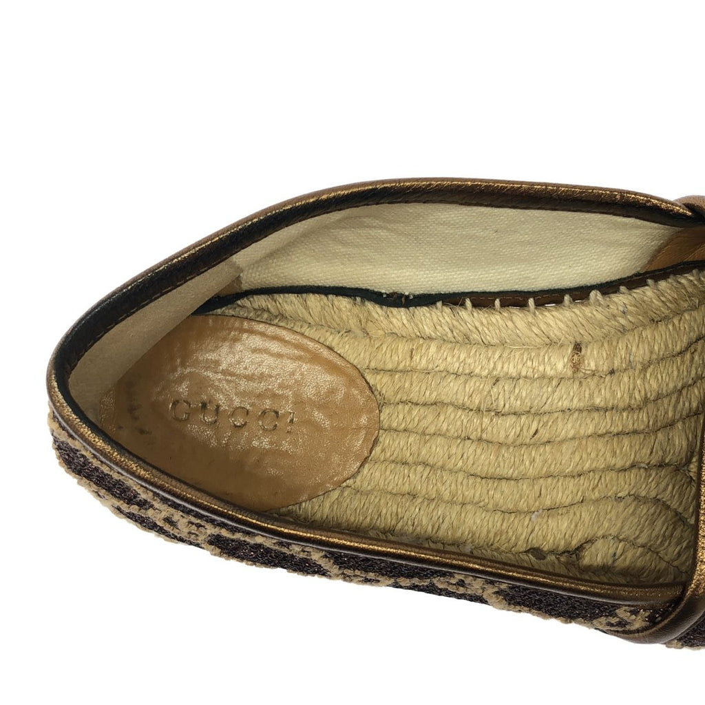 Gucci GG Herintage Espadrille Slip Ons Brown 37 Shoulder Bag — view 5