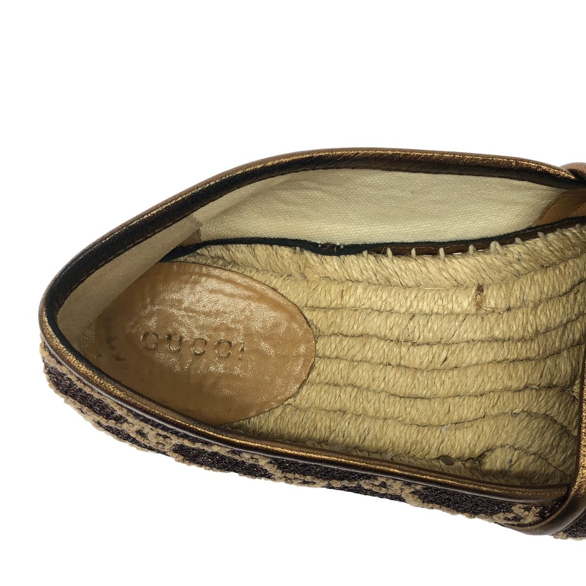 Gucci GG Herintage Espadrille Slip Ons Brown 37 Shoulder Bag — view 5