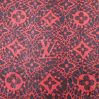 Louis Vuitton Monogram Jacquard Silk Wool Shawl Pink Navy — view 5