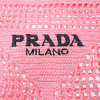 Prada Crochet Tote Pink — view 5