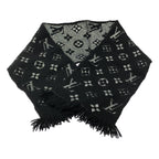 Louis Vuitton Logomania Scarf Shine Monogram Shawl Black — view 2