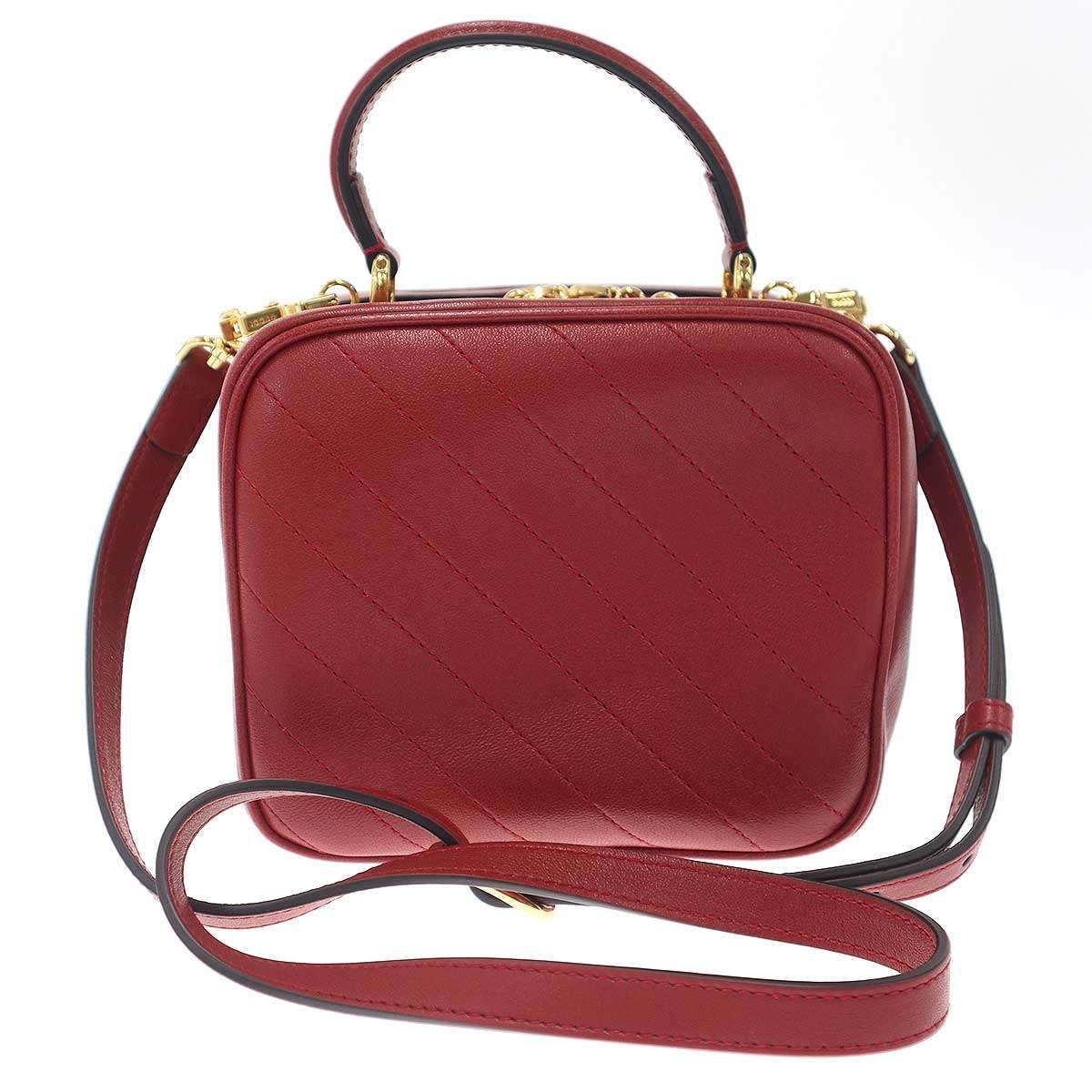 Gucci Blondie Top Handle Shoulder Bag Red — view 2