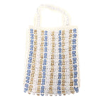 Prada Raffia Wood Bead Tote White — view 2