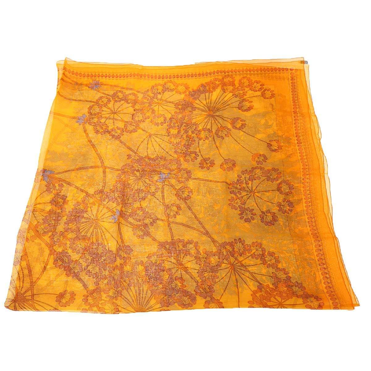 Hermes Carre 140 Ombelles Silk Scarf Orange — view 2