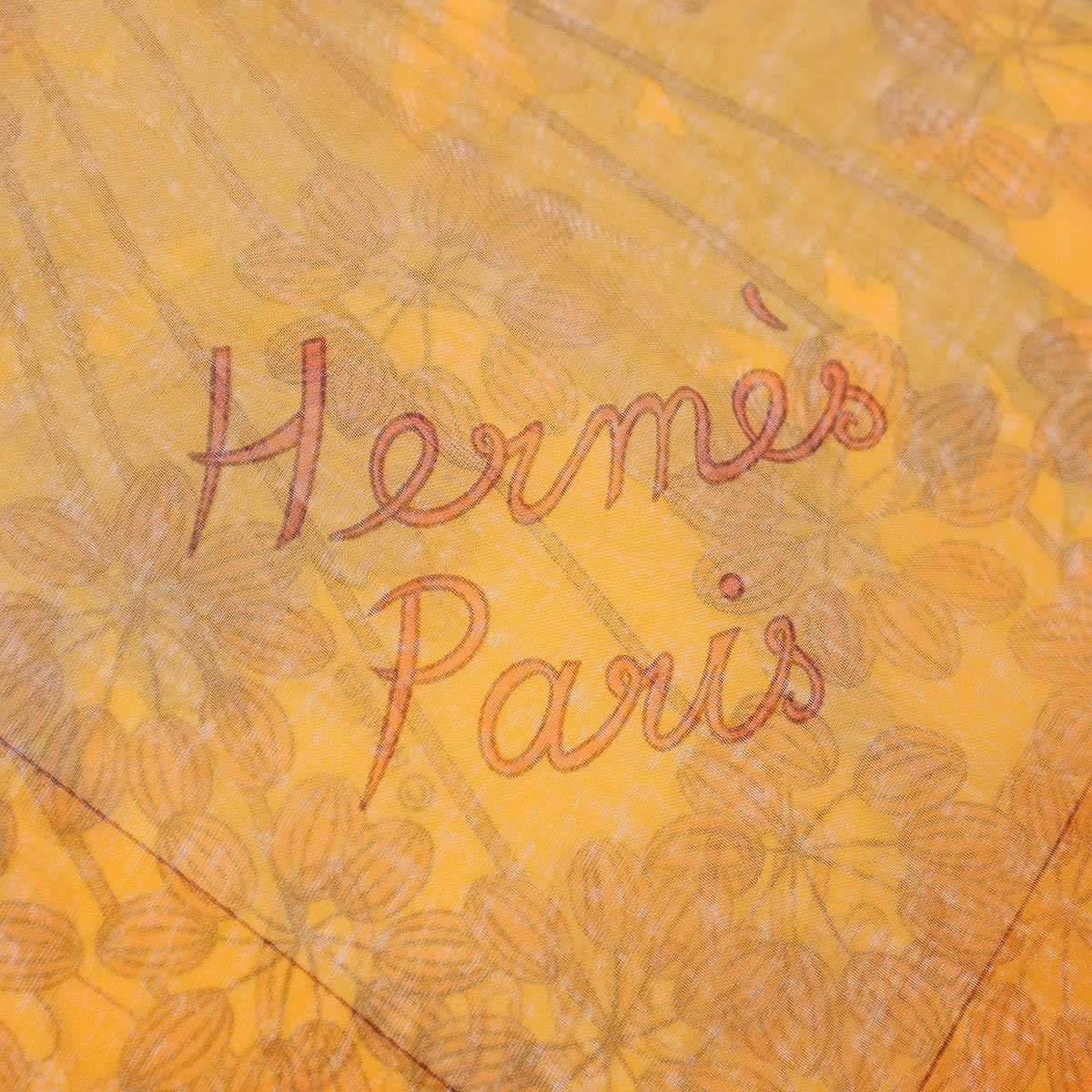 Hermes Carre 140 Ombelles Silk Scarf Orange — view 4