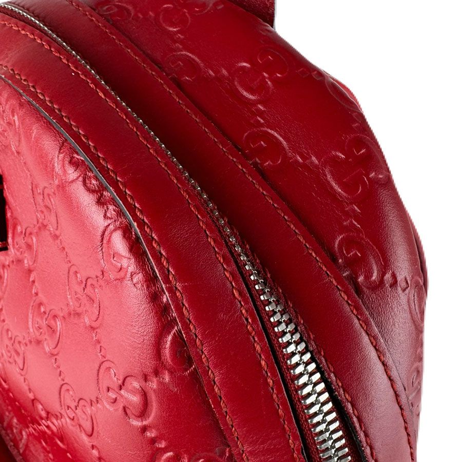 Gucci Backpack Leather Red — view 7