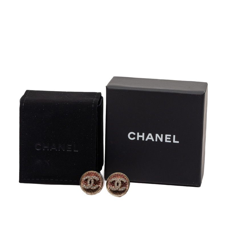 Chanel CC Logo Gold Pink Plated — view 4