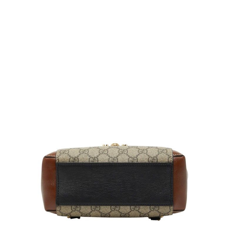 Gucci GG Supreme Padlock Backpack Beige Multicolor Leather — view 3